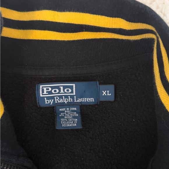 SALE! Polo Ralph Lauren zip track jacket yellow stripe XL unisex - Picture 4 of 8
